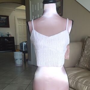 SHEIN Cream Textured Camisole Top